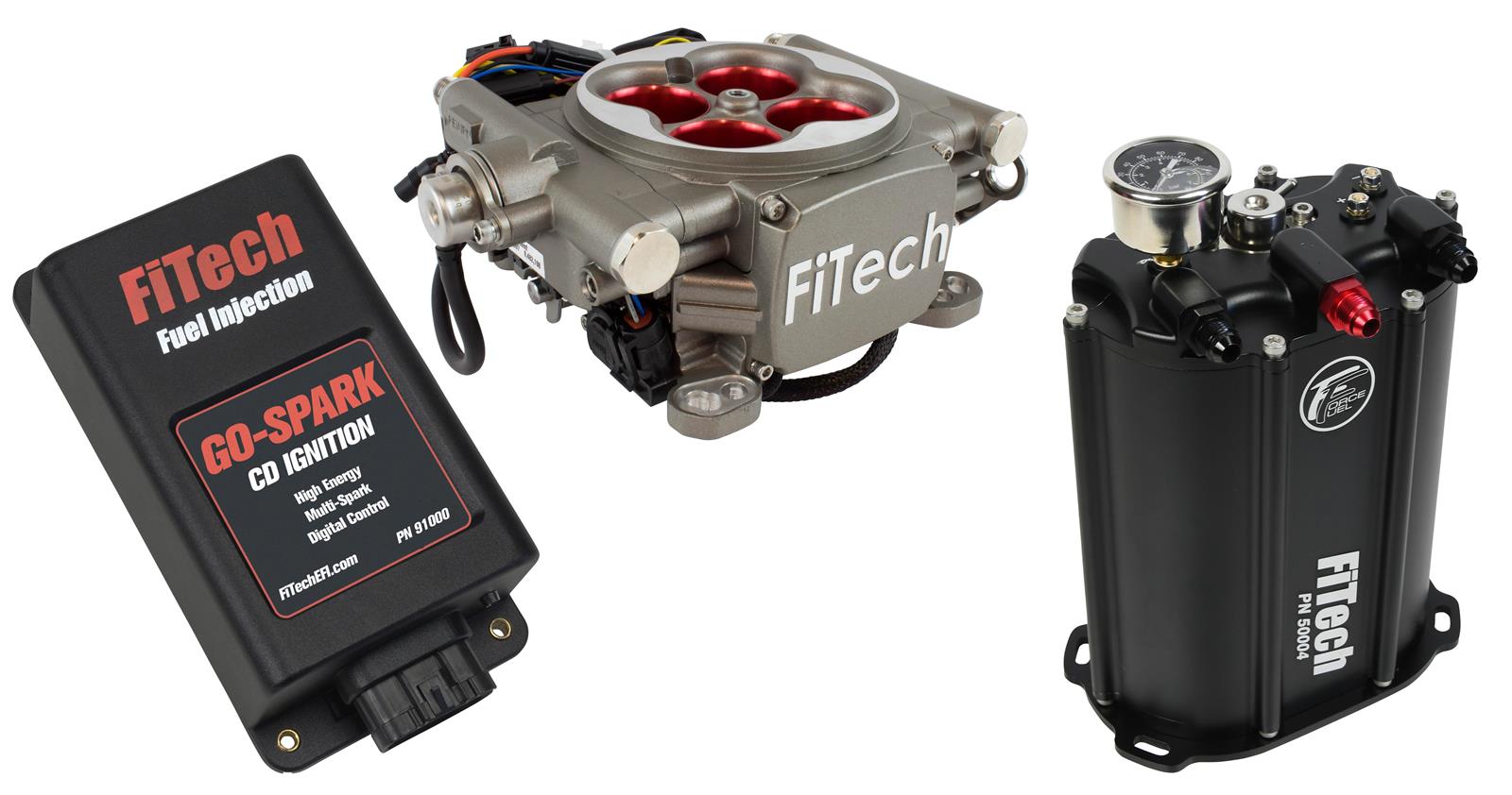 FiTech Go Street EFI 400 HP Self-Tuning Fuel Injection Systems with Force Fuel Systems 93503