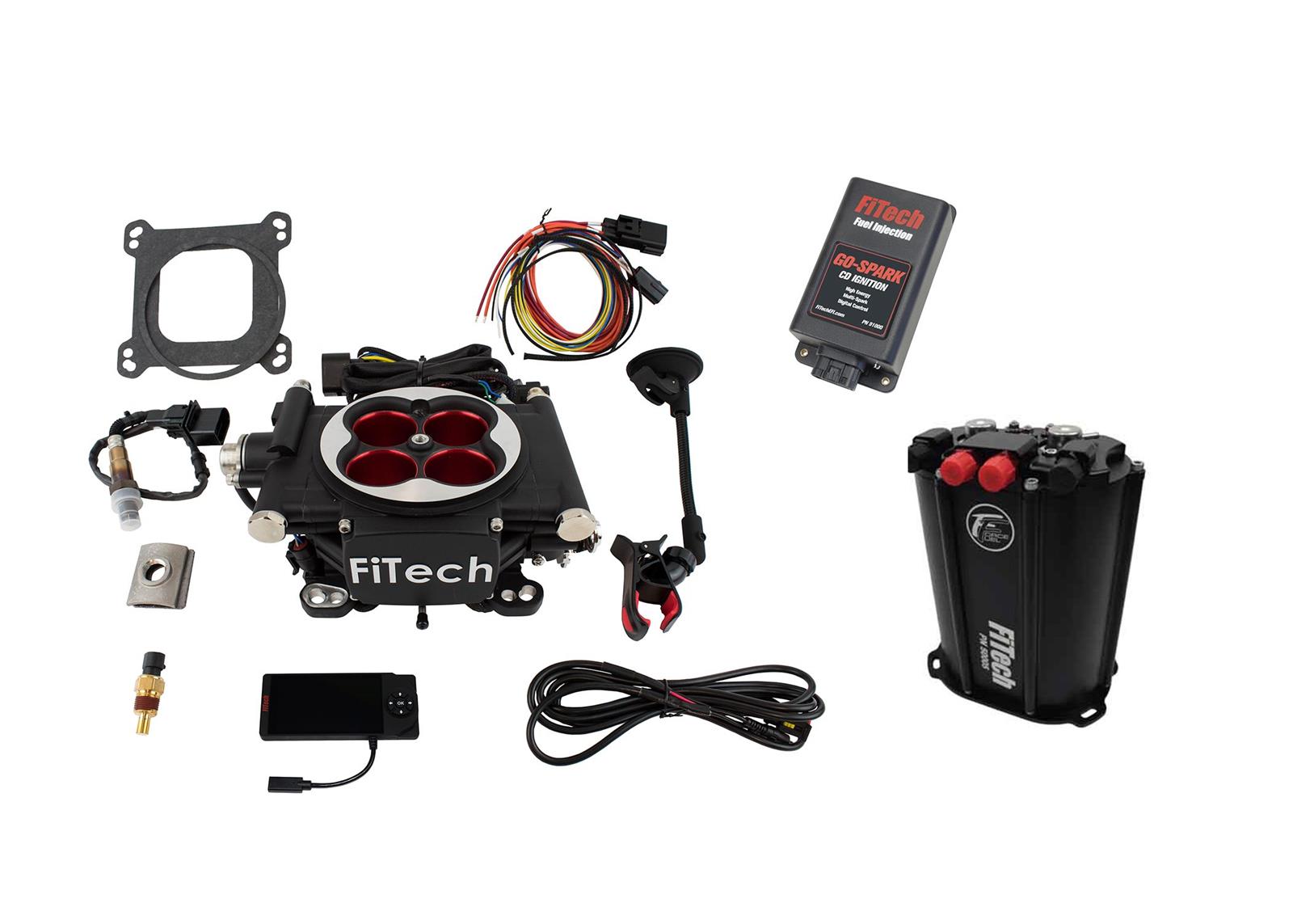 FiTech Go EFI 4 Power Adder 600 HP Self-Tuning Fuel Injection System with Force Fuel System 93554
