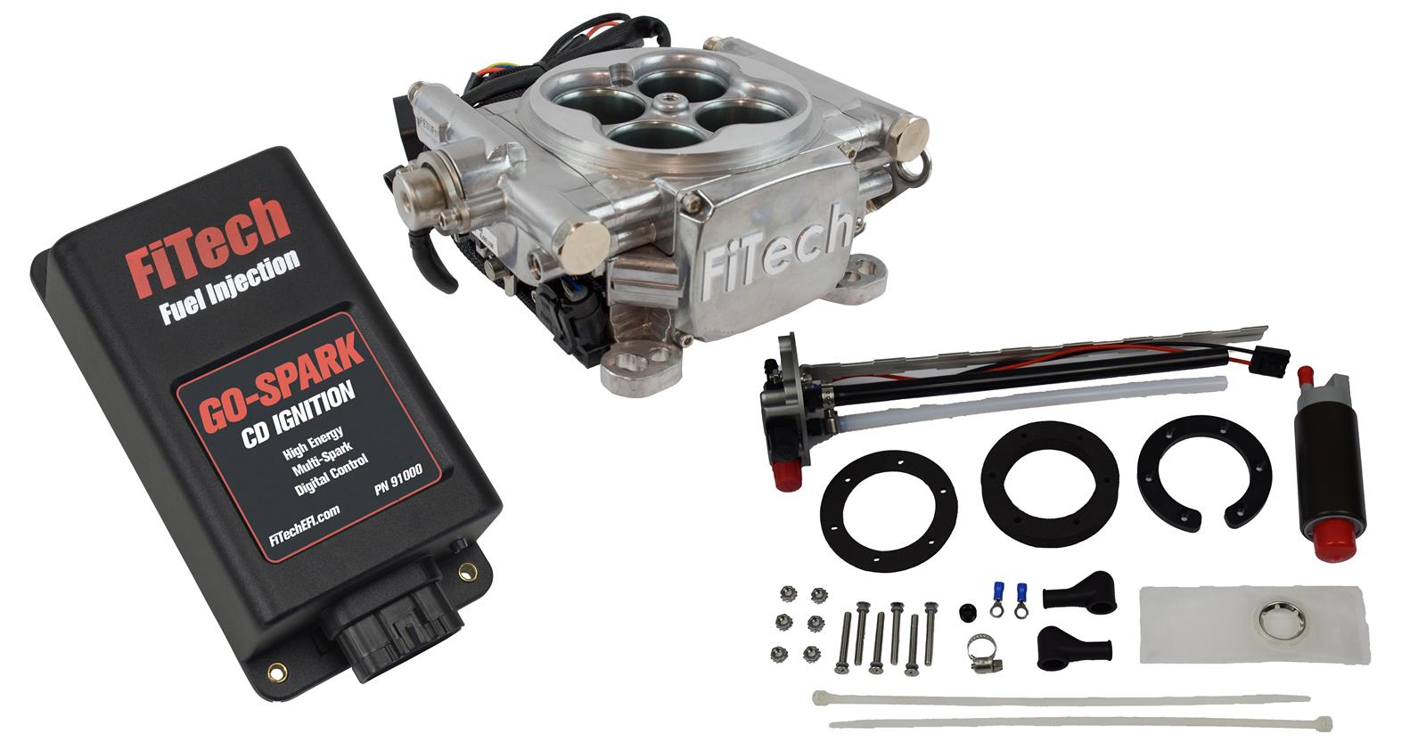 FiTech Go EFI 4 600 HP Self-Tuning Fuel Injection Systems with Go Fuel In-Tank Modules 93601