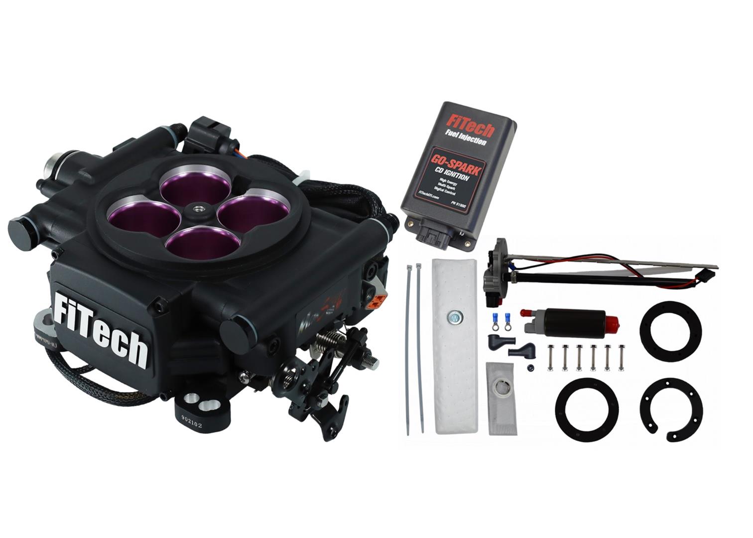FiTech MeanStreet EFI 800 HP Self-Tuning Fuel Injection Systems with Go Fuel In-Tank Modules 93618