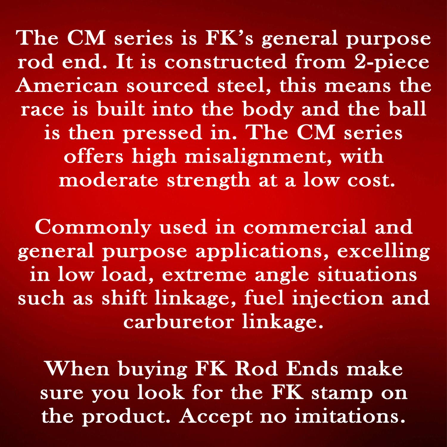 FK CM/CF Series Rod Ends CML10