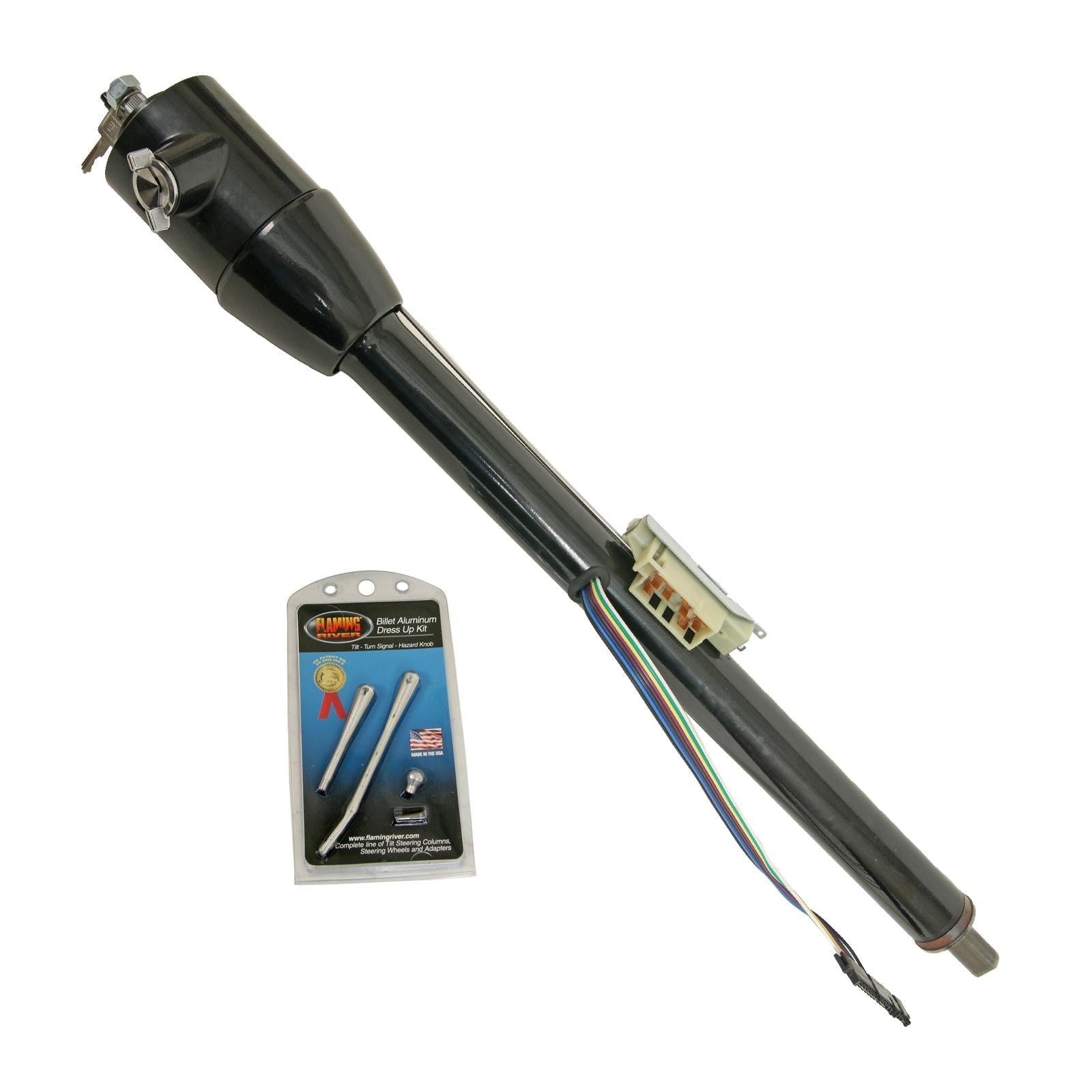 Flaming River Tilt Floor Shift Steering Columns FR30001BK