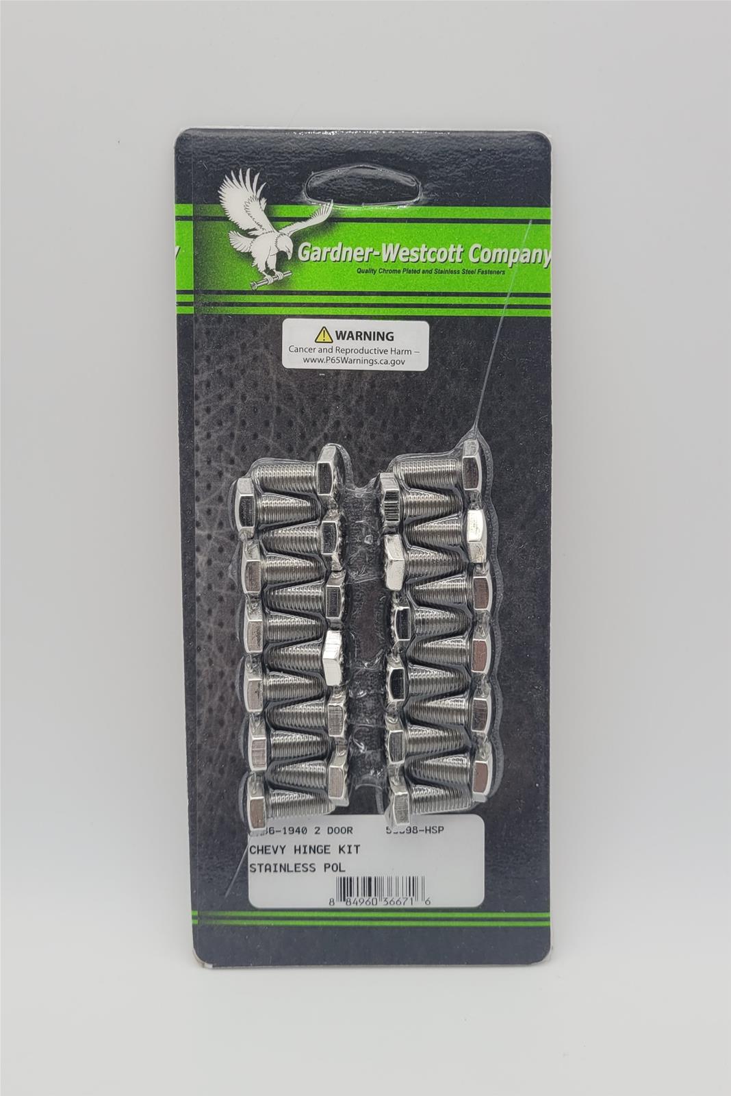 Gardner-Westcott Door Hinge Fasteners 56898-HSP