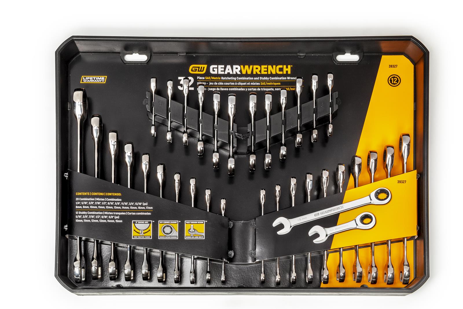 GearWrench Ratcheting Combination Wrench Sets 39327