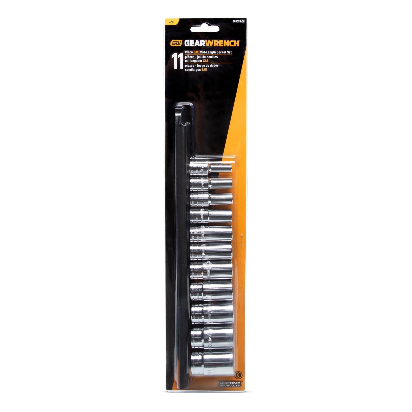 GearWrench Mid-Length Socket Sets 80555S-06