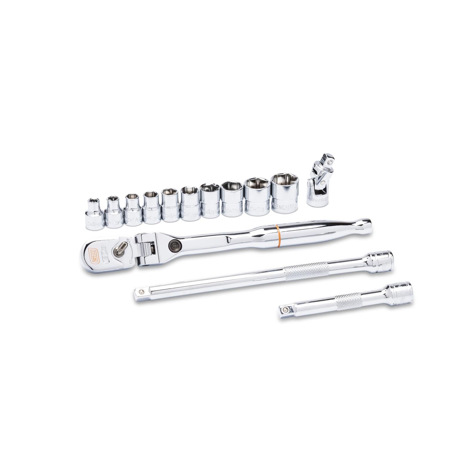 GearWrench 120XP Locking Flex Ratchet/Stubby Socket Mechanics Tool Sets 81391