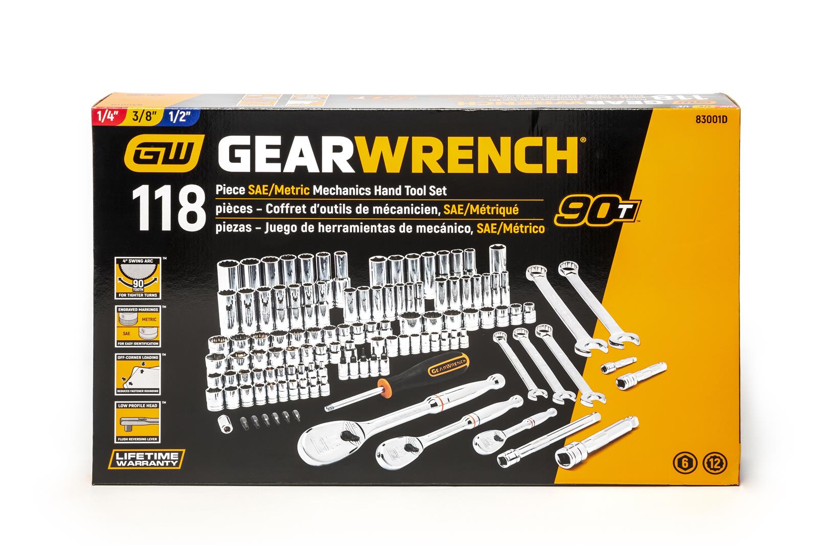 GearWrench 118-Piece Mechanics Hand Tool Sets 83001D