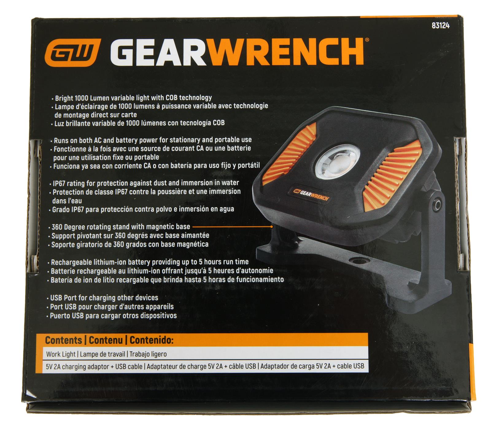 GearWrench Rechargeable Area Lights 83124