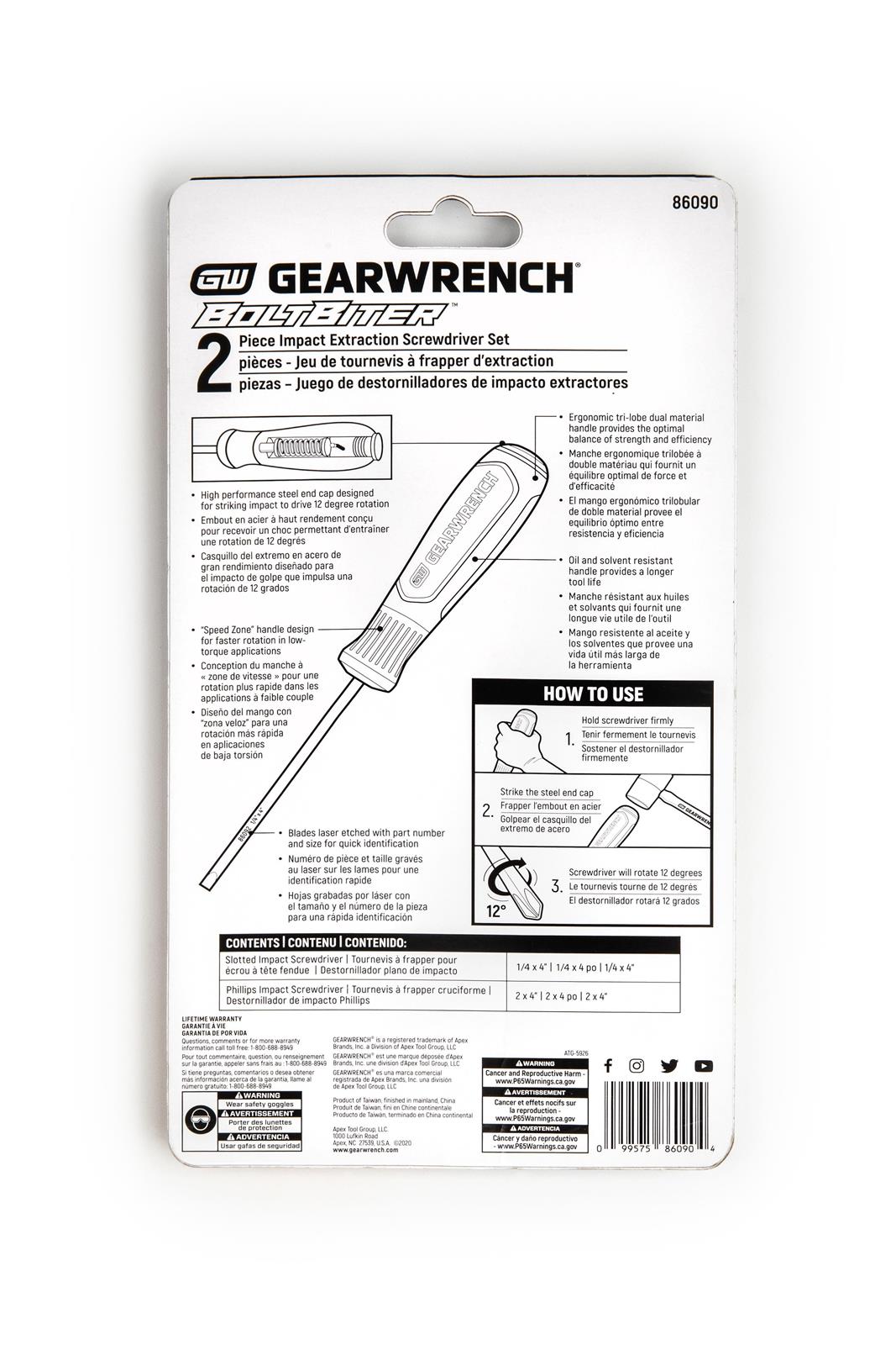 Gearwrench Screwdrivers 86090