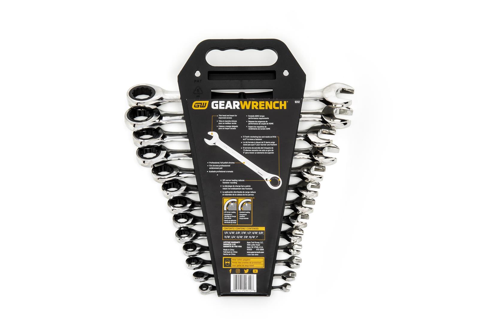 GearWrench Ratcheting Combination Wrench Sets 9312