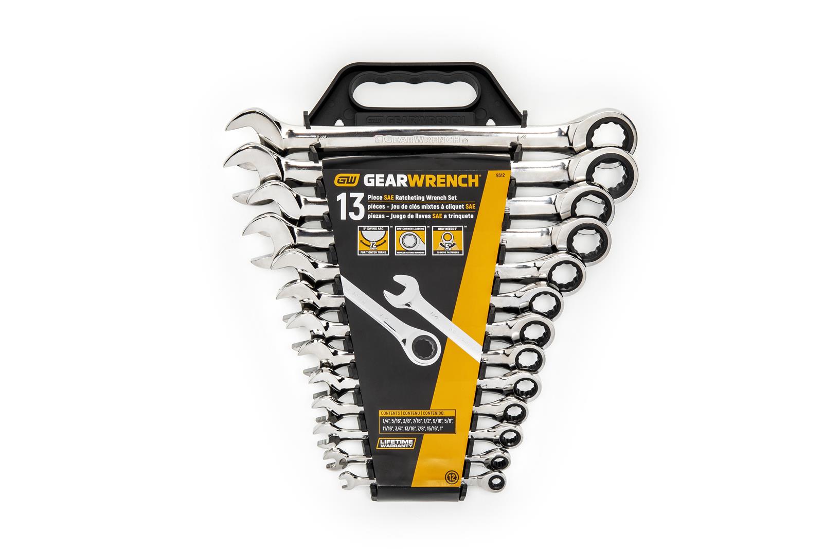 GearWrench Ratcheting Combination Wrench Sets 9312