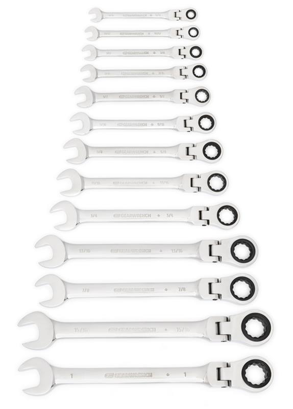 GearWrench Flex Head Ratcheting Combination Wrenches 9702D