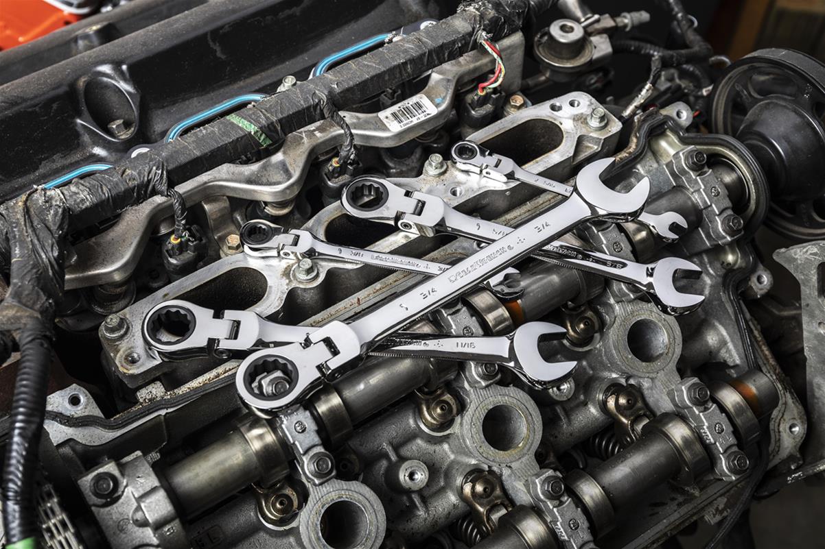 GearWrench Flex Head Ratcheting Combination Wrenches 9702D