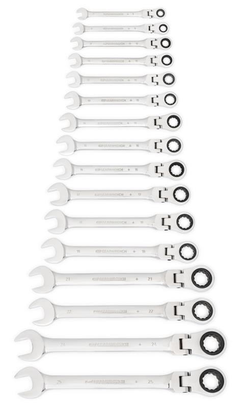 GearWrench Flex Head Ratcheting Combination Wrenches 9902D