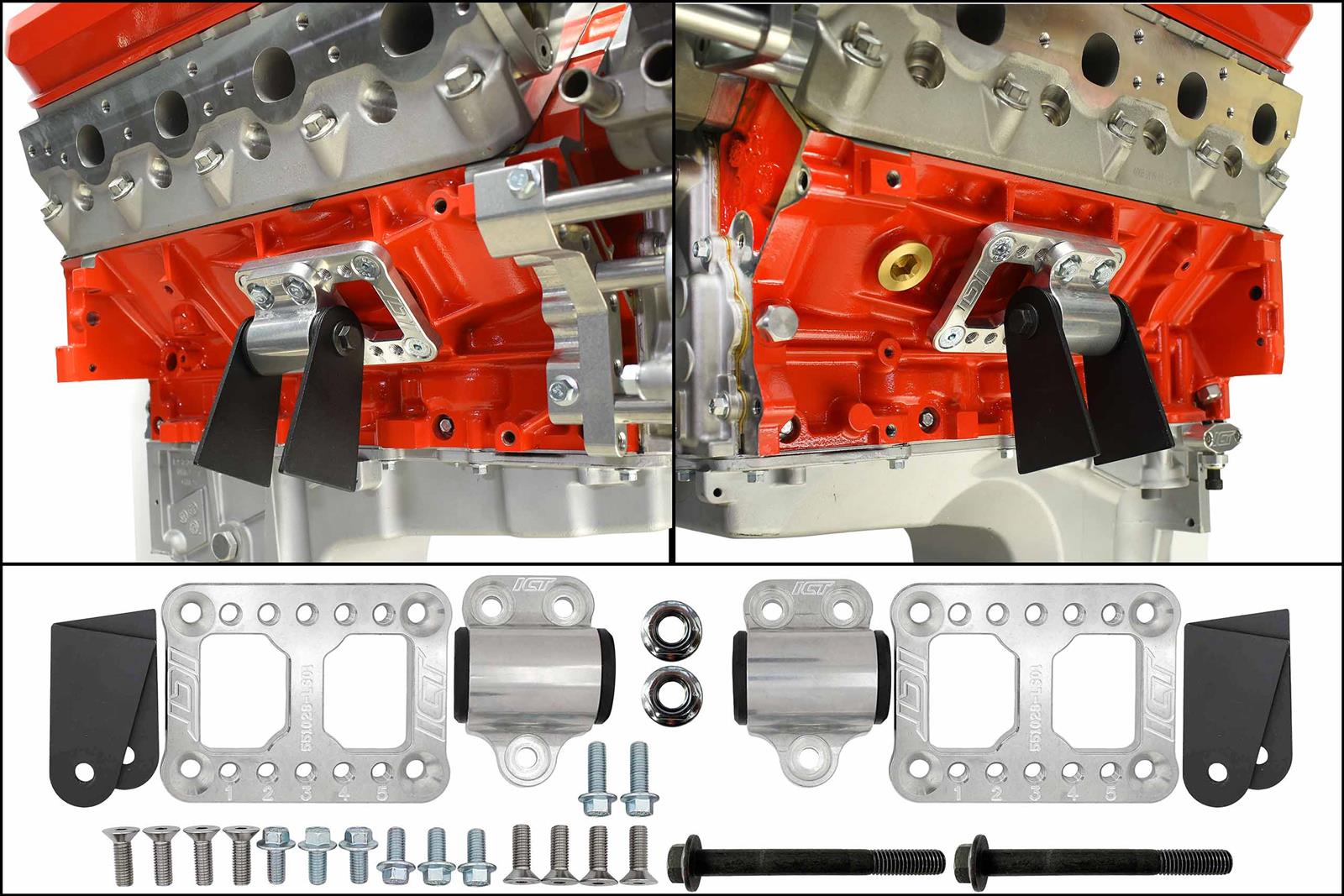 ICT Billet Motor Mount Adapters 551028-LS01