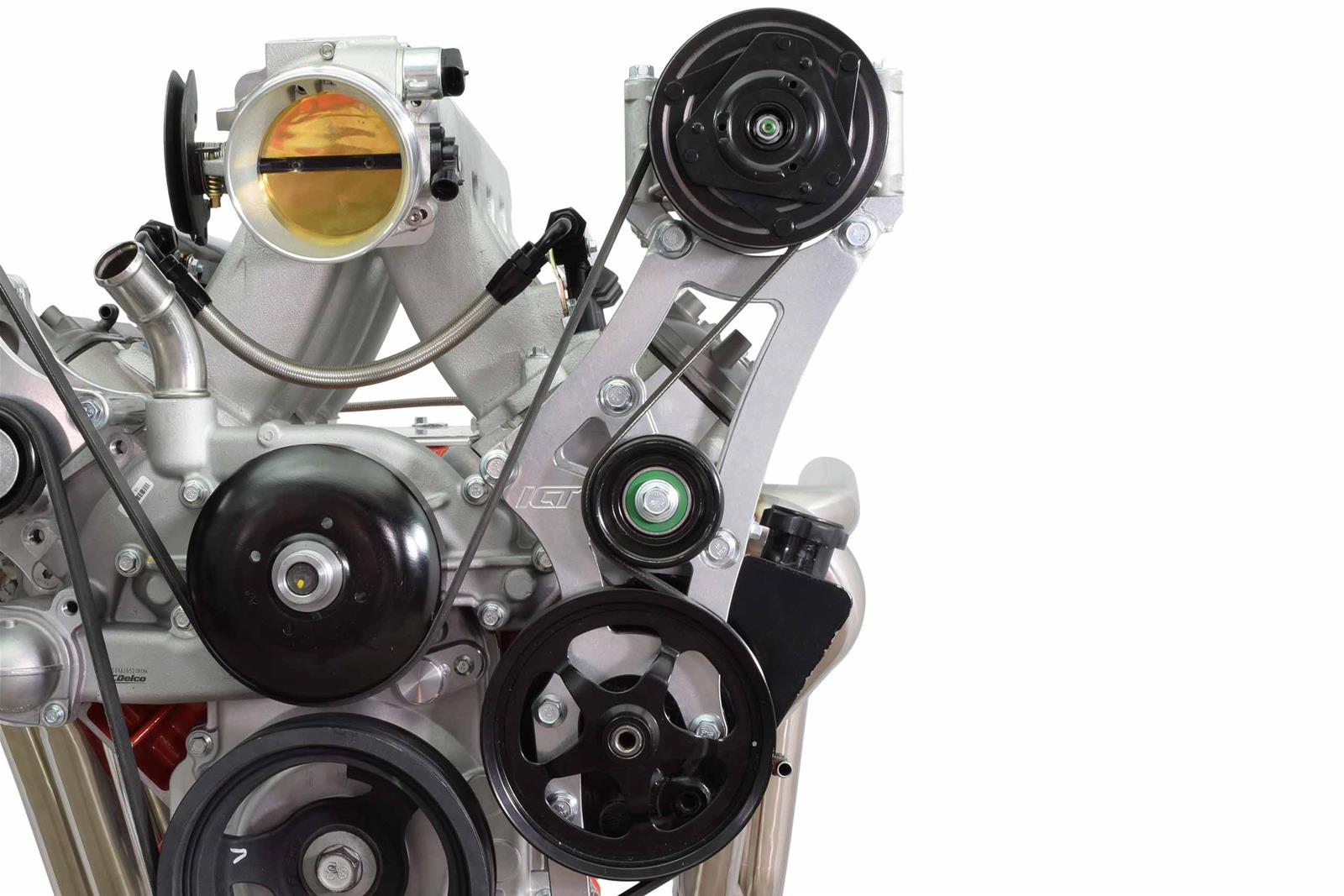 ICT Billet Air Conditioning Compressor and Power Steering Bracket Kits 551127-3