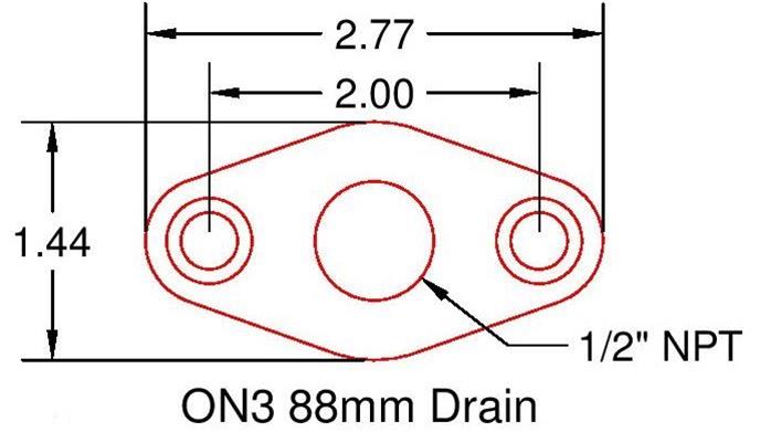 ICT Billet Turbocharger Oil Pan Adapter Flanges 551167