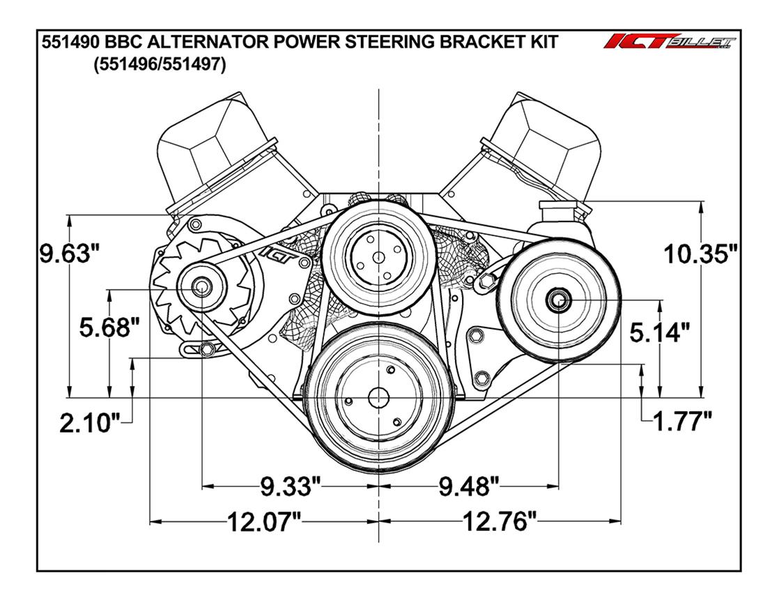 ICT Billet Alternator Brackets 551496