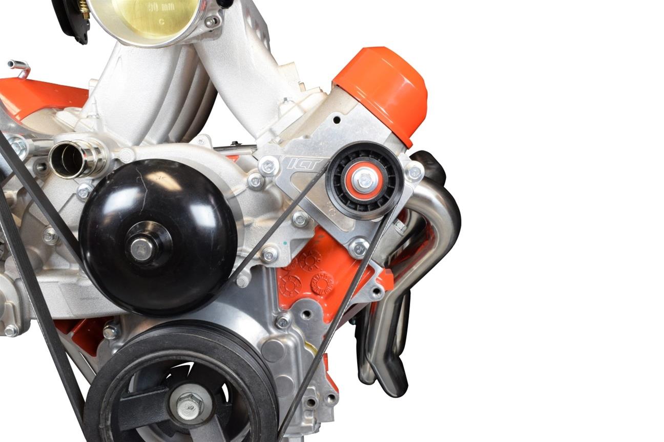 ICT Billet Idler Pulley Relocation Brackets 551776-2