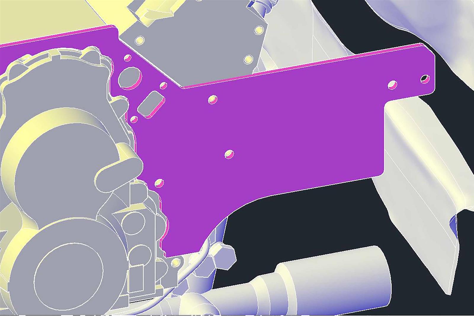 ICT Billet Front Motor Plates 551816-4FBDY