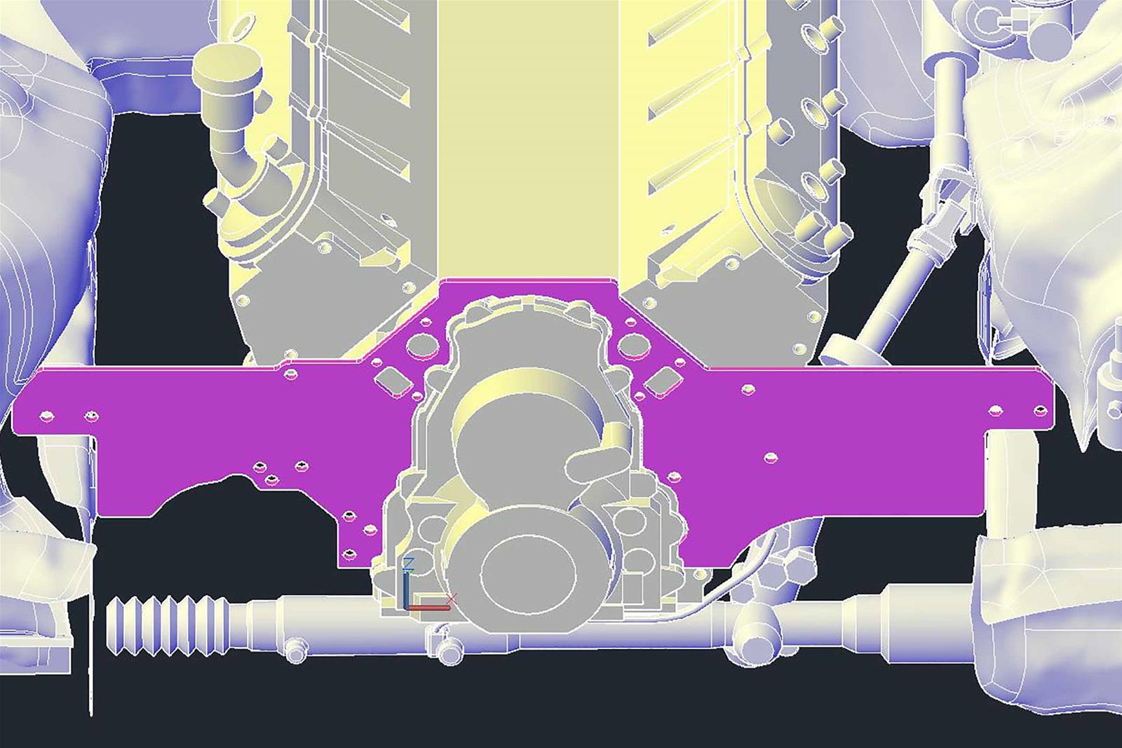 ICT Billet Front Motor Plates 551816-4FBDY