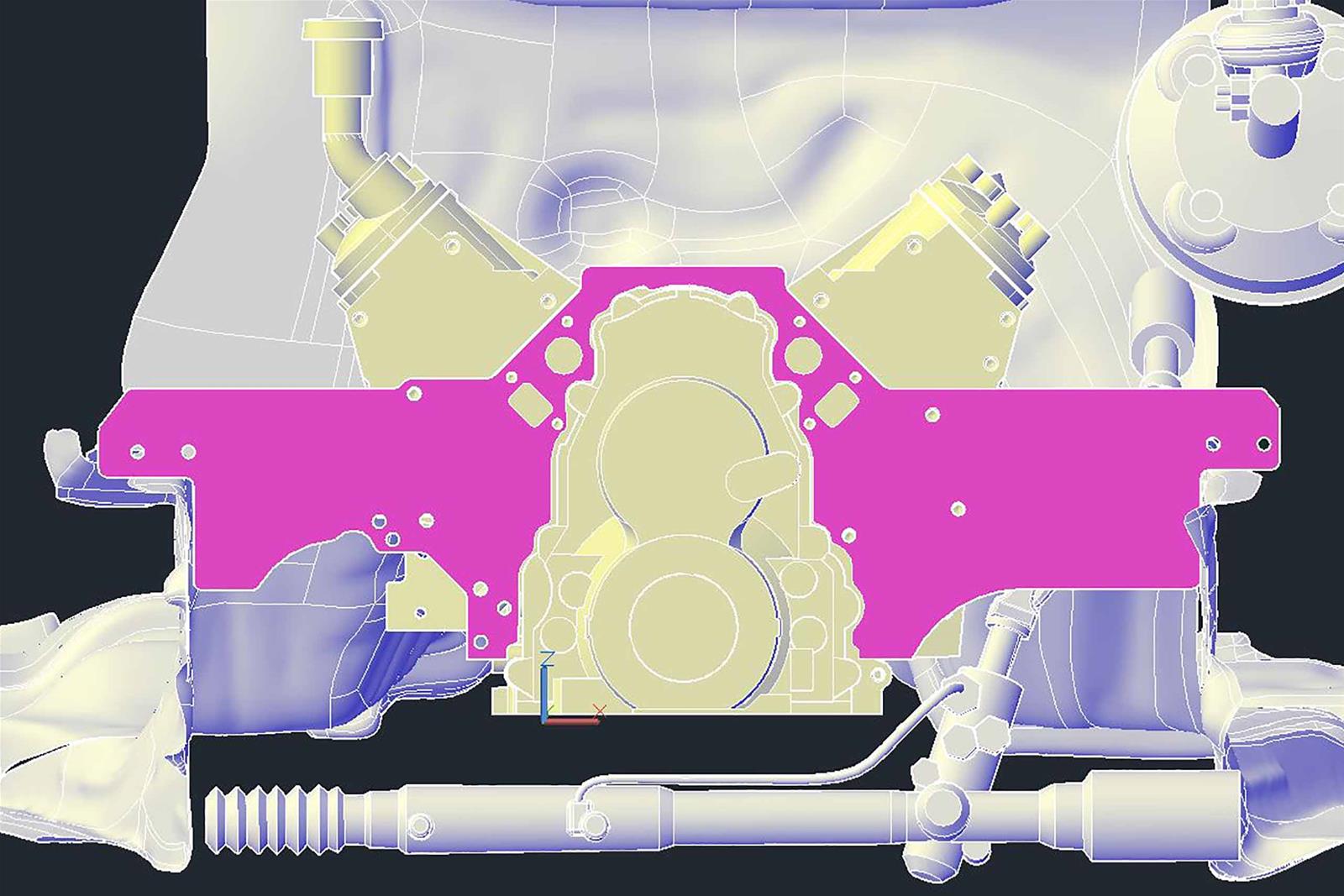 ICT Billet Front Motor Plates 551816-4FBDY