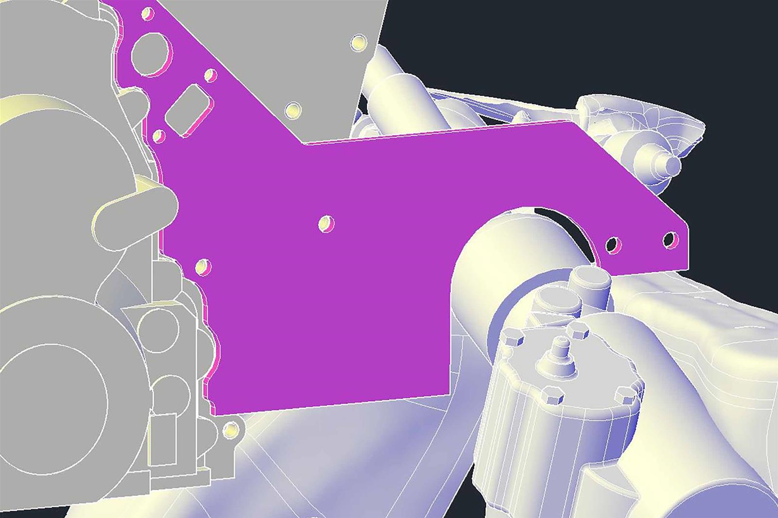 ICT Billet Front Motor Plates 551816-GBDY