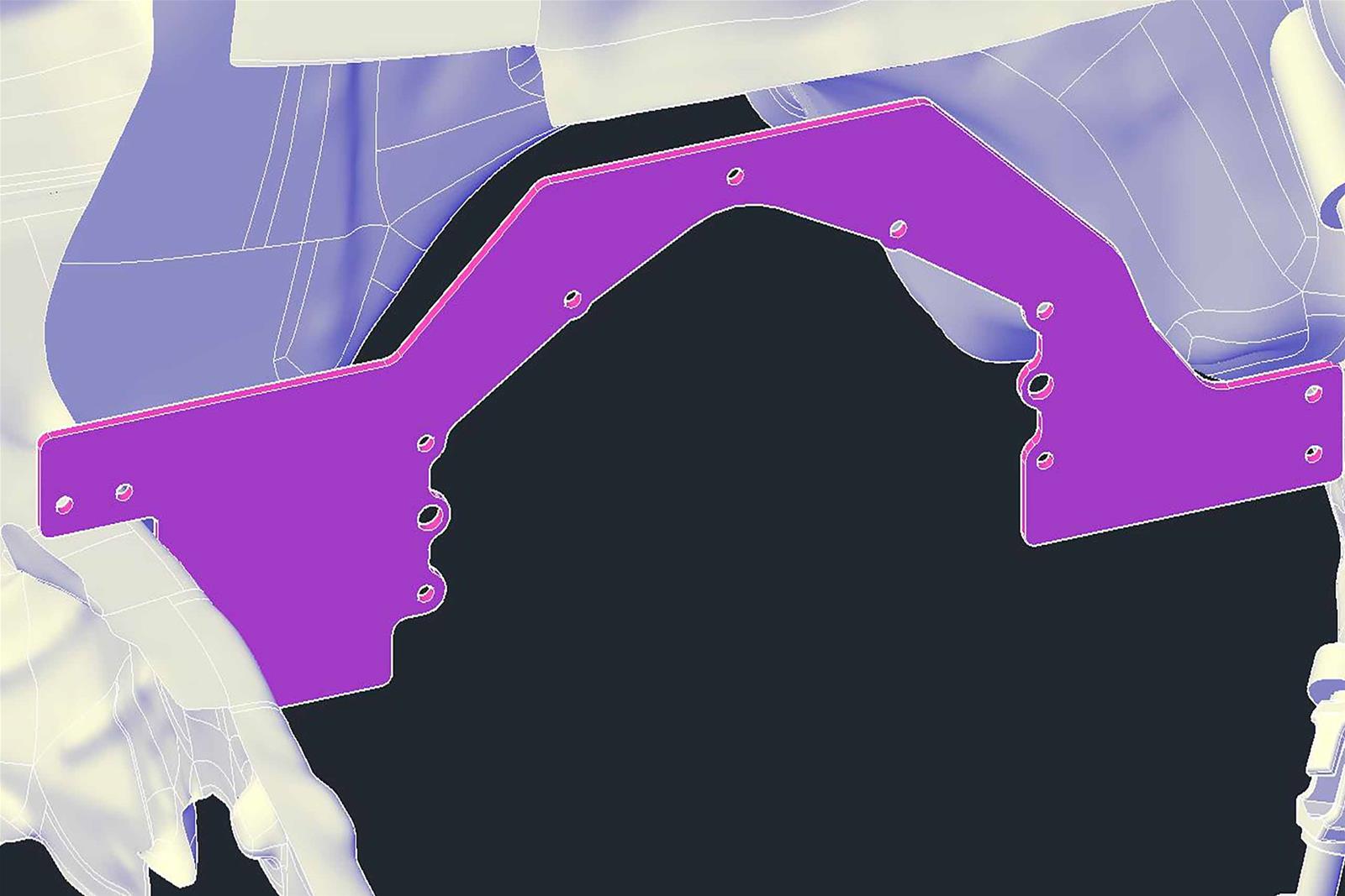 ICT Billet Mid-Mount Motor Plates 551817-4FBDY