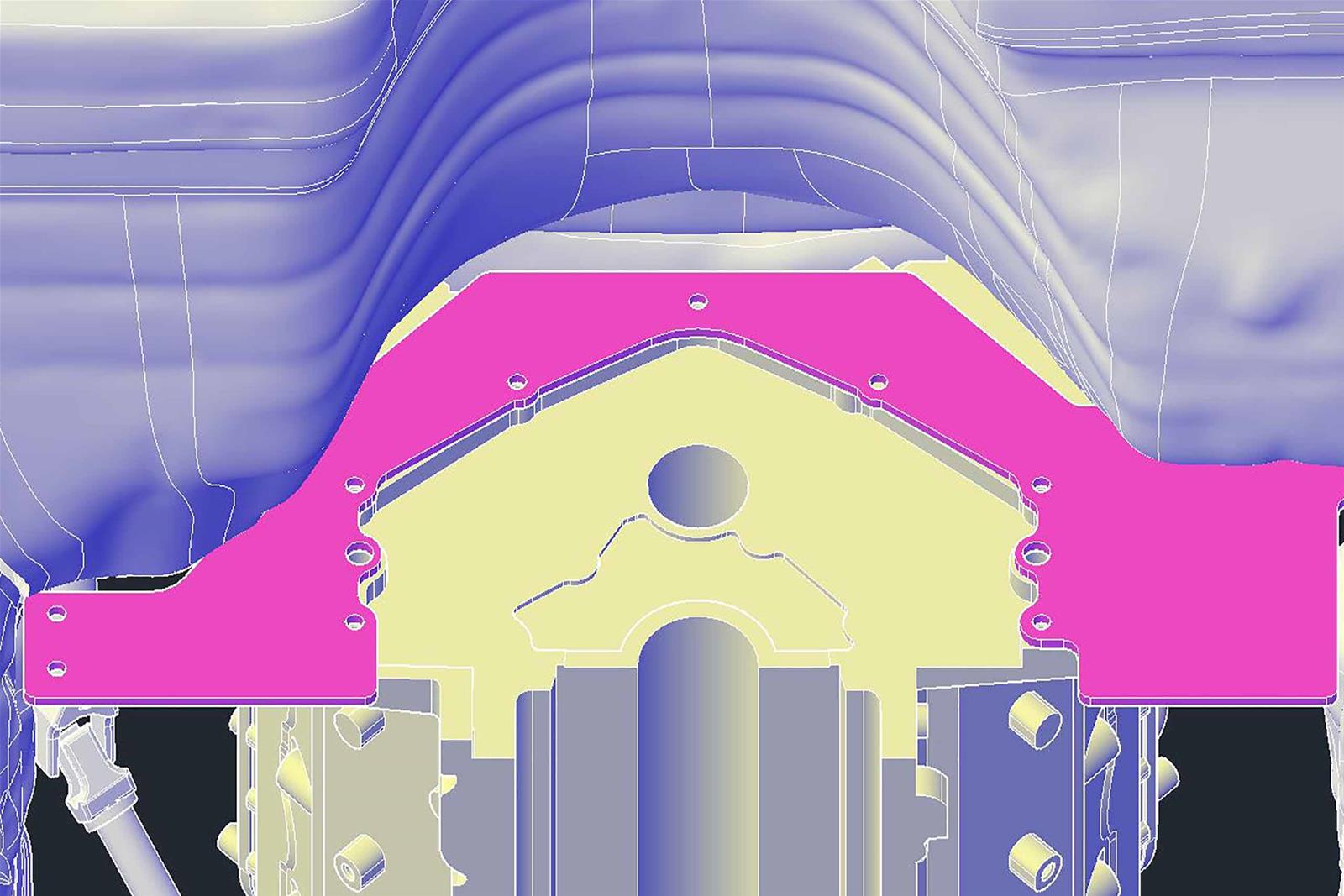 ICT Billet Mid-Mount Motor Plates 551817-4FBDY