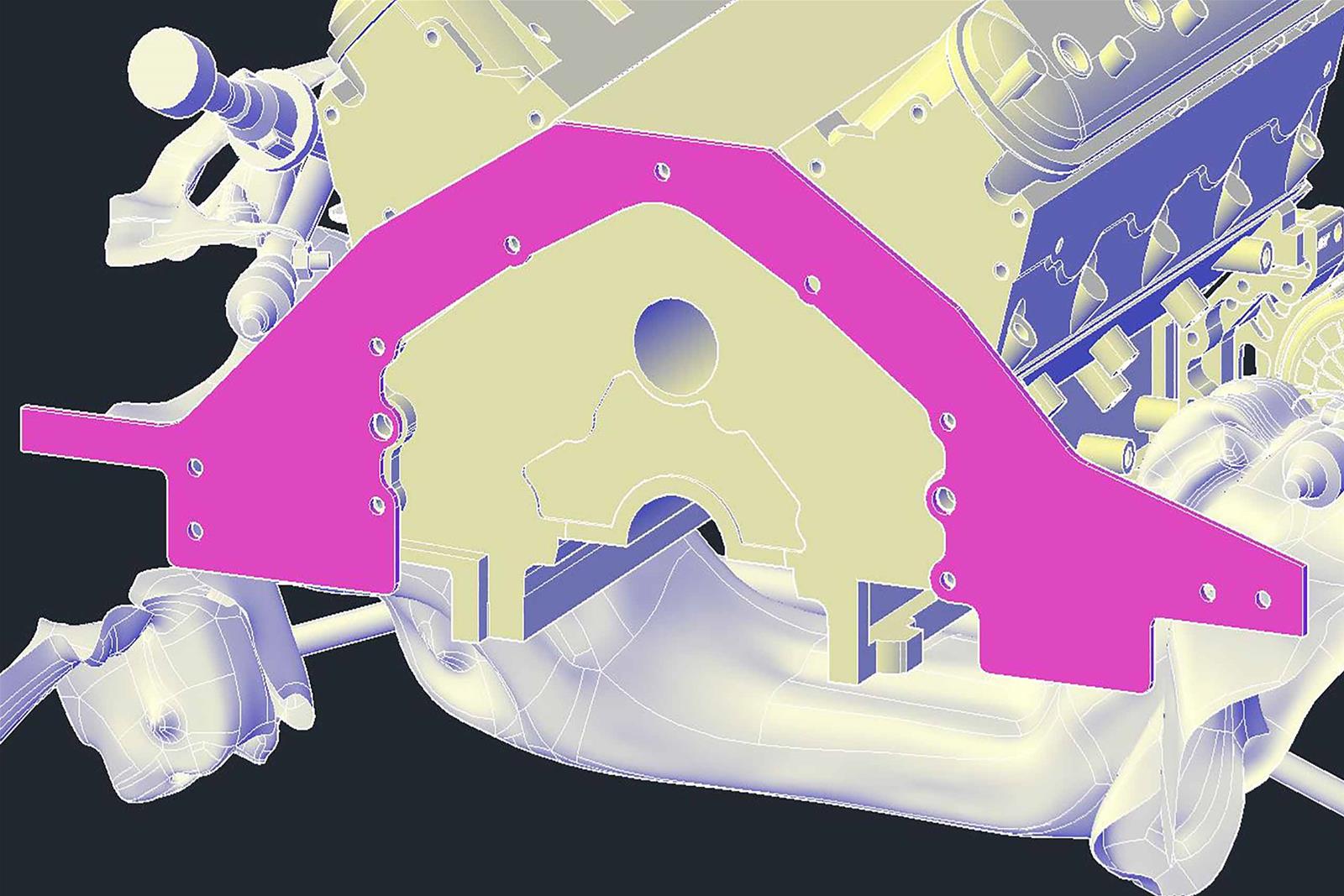 ICT Billet Mid-Mount Motor Plates 551817-GBDY