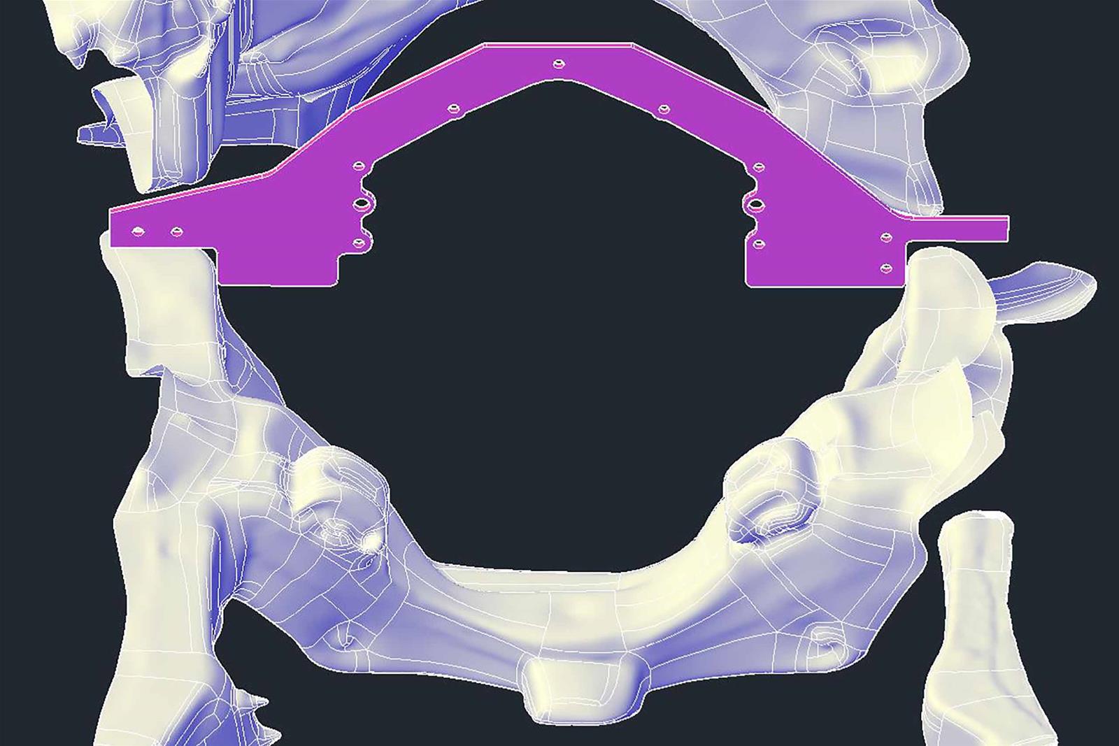 ICT Billet Mid-Mount Motor Plates 551817-GBDY