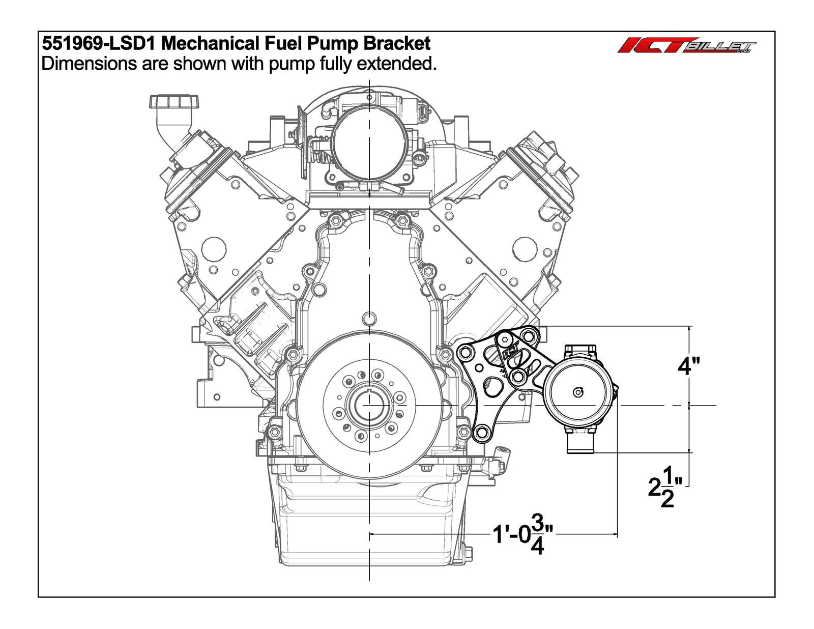 ICT Billet Fuel Pump Mounts 551969-LSD1