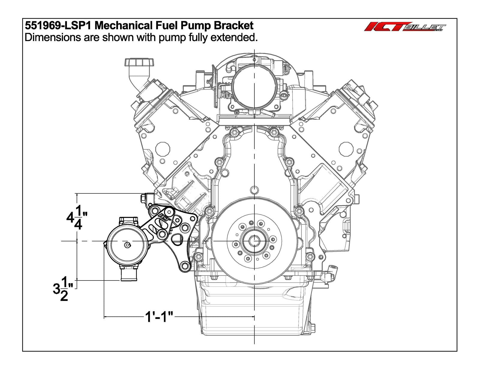 ICT Billet Fuel Pump Mounts 551969-LSP1