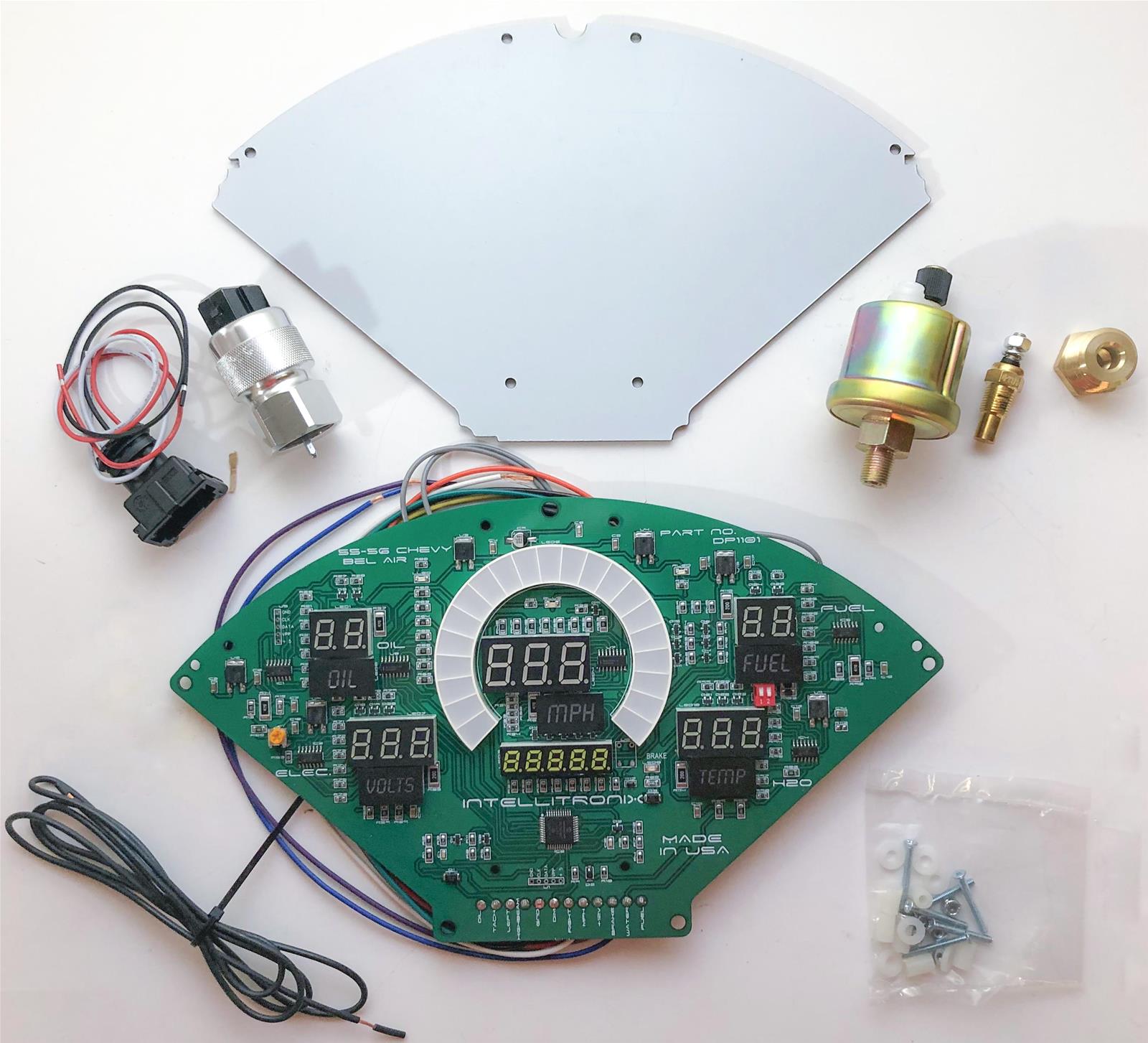 Intellitronix 1955 Bel Air Digital Direct-Fit Gauge Clusters DP1101R