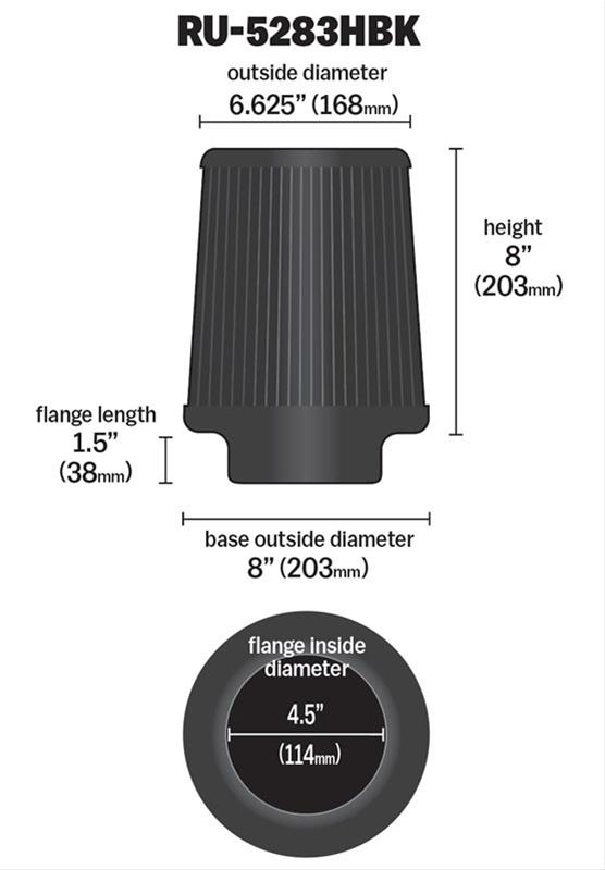 K&N Black Series Synthetic Air Filter Elements RU-5283HBK