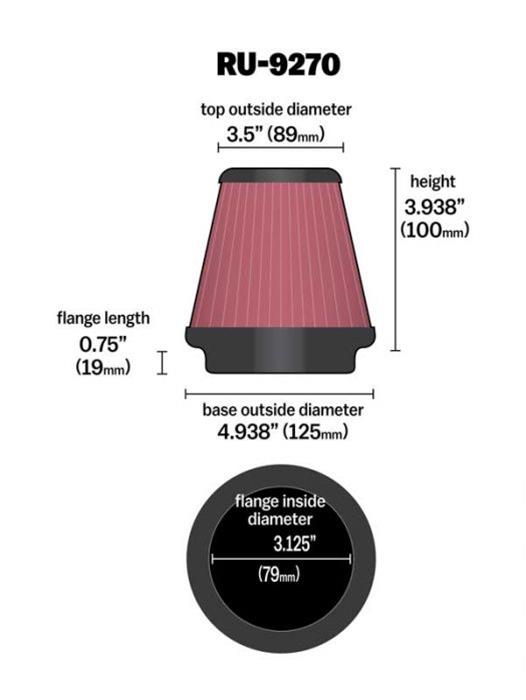 K&N Universal Performance Air Filters RU-9270