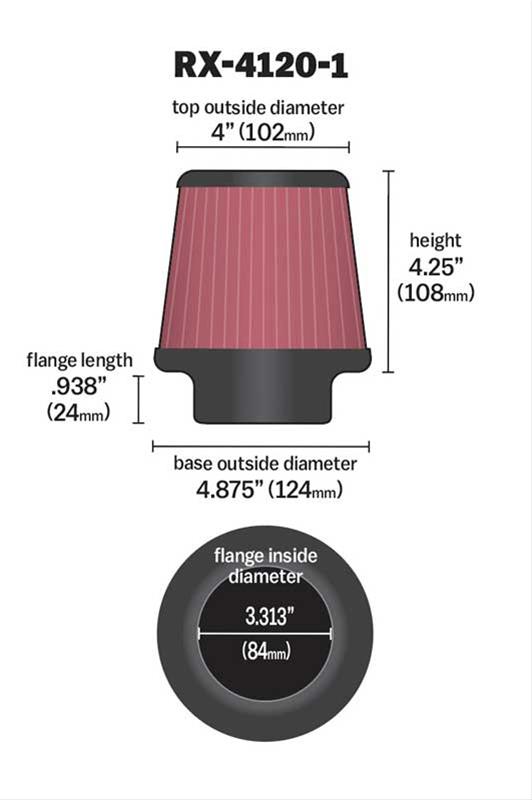 K&N Custom Air Filter Assemblies RX-4120-1