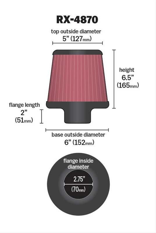 K&N Universal Performance Air Filters RX-4870