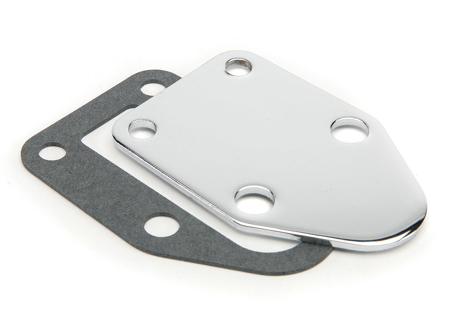 Mr. Gasket Chrome Fuel Pump Block-Off Plates 1515