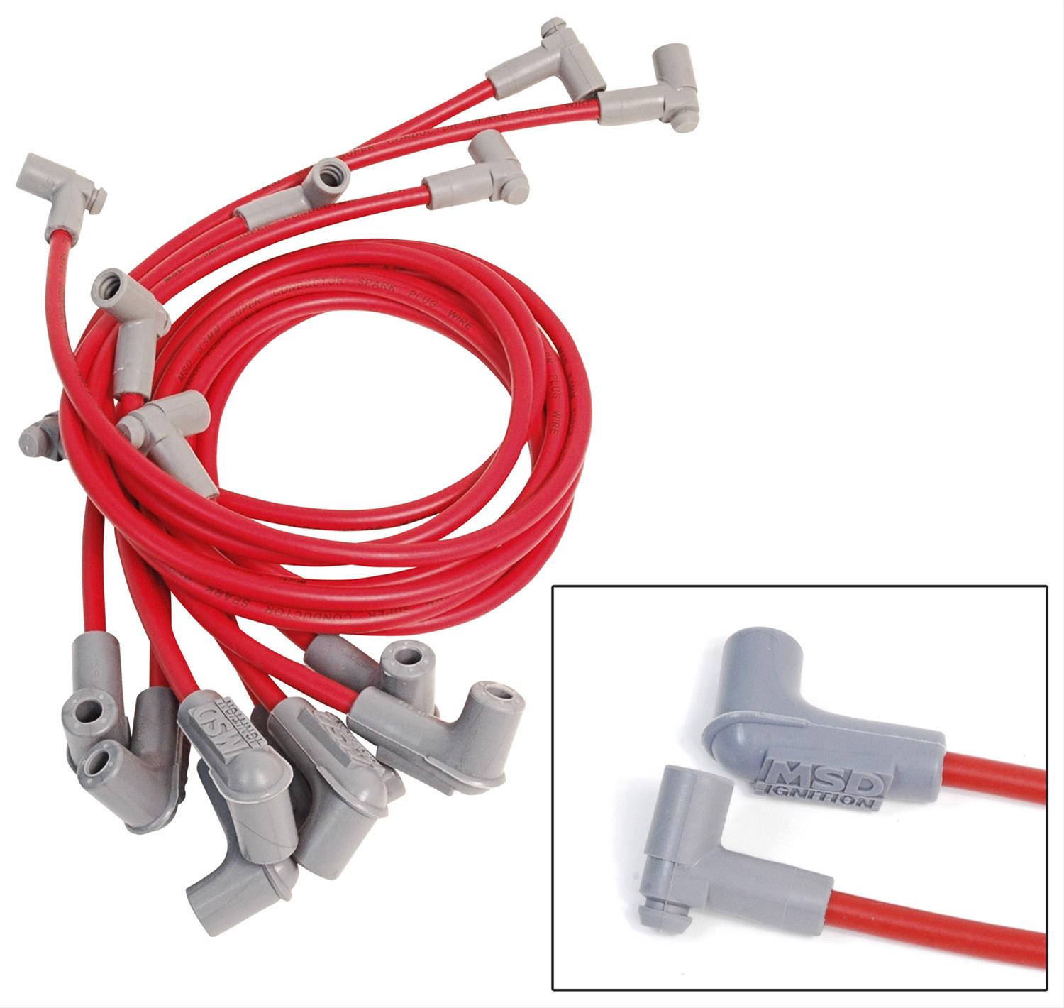 MSD 8.5mm Super Conductor Spark Plug Wire Sets 31299