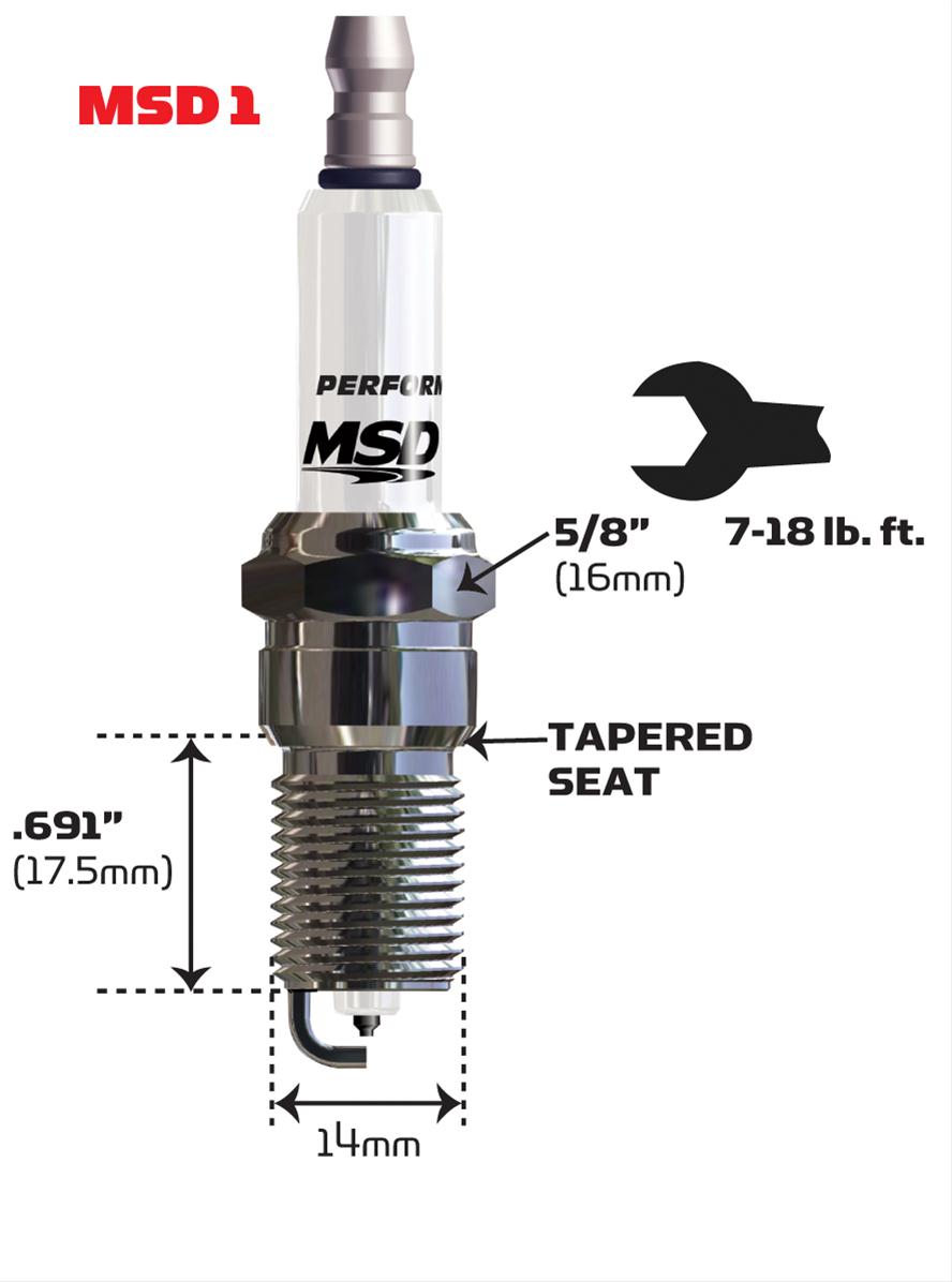 MSD Iridium Spark Plugs 3712