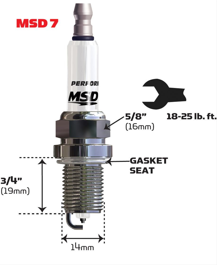 MSD Iridium Spark Plugs 3724