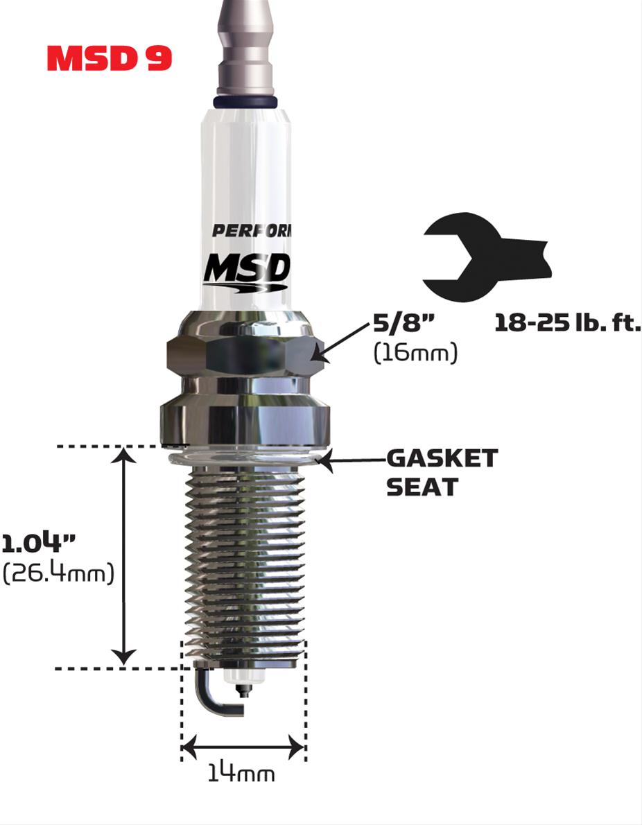 MSD Iridium Spark Plugs 3729
