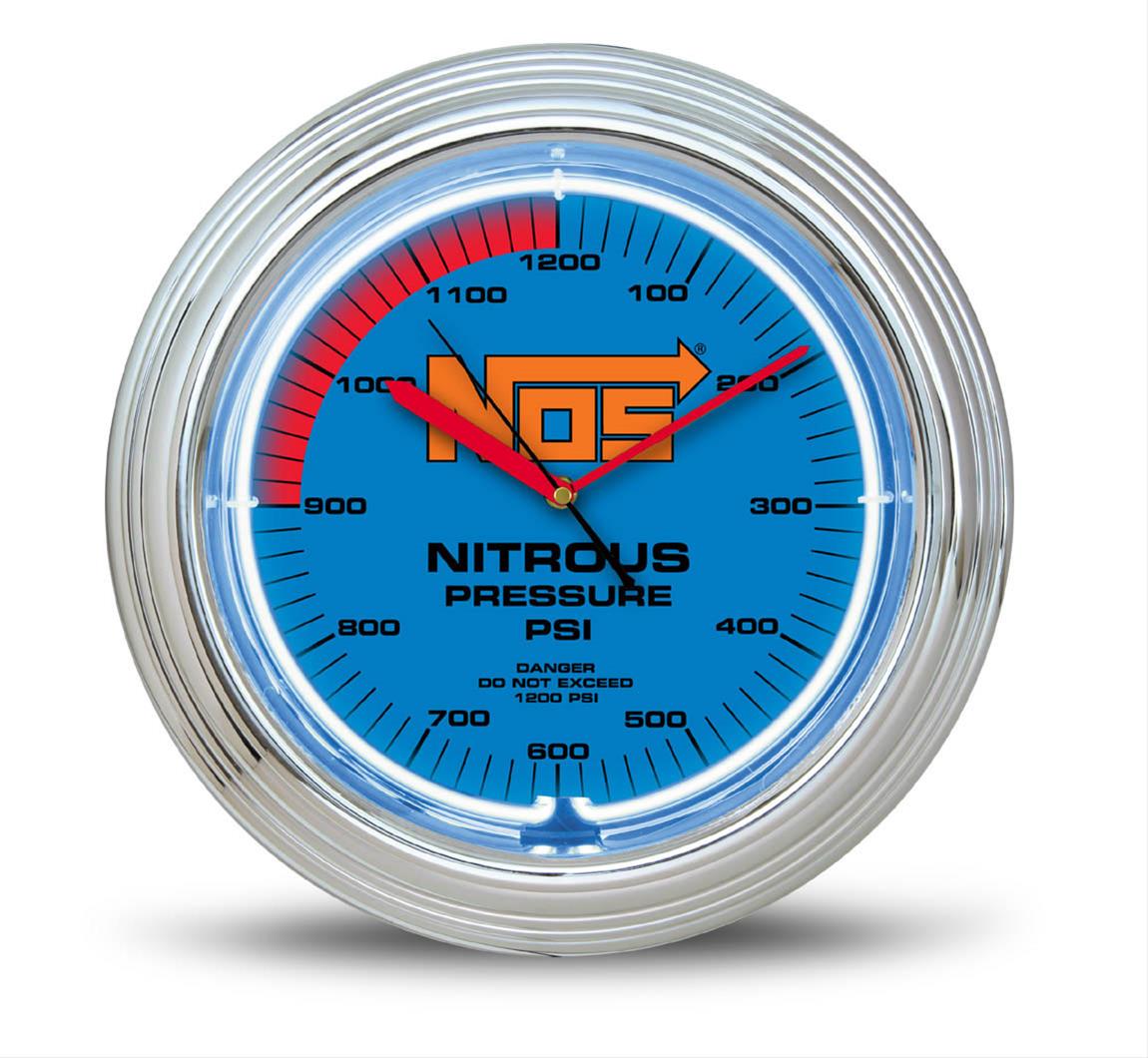 NOS Logo Neon Clock 19352NOS