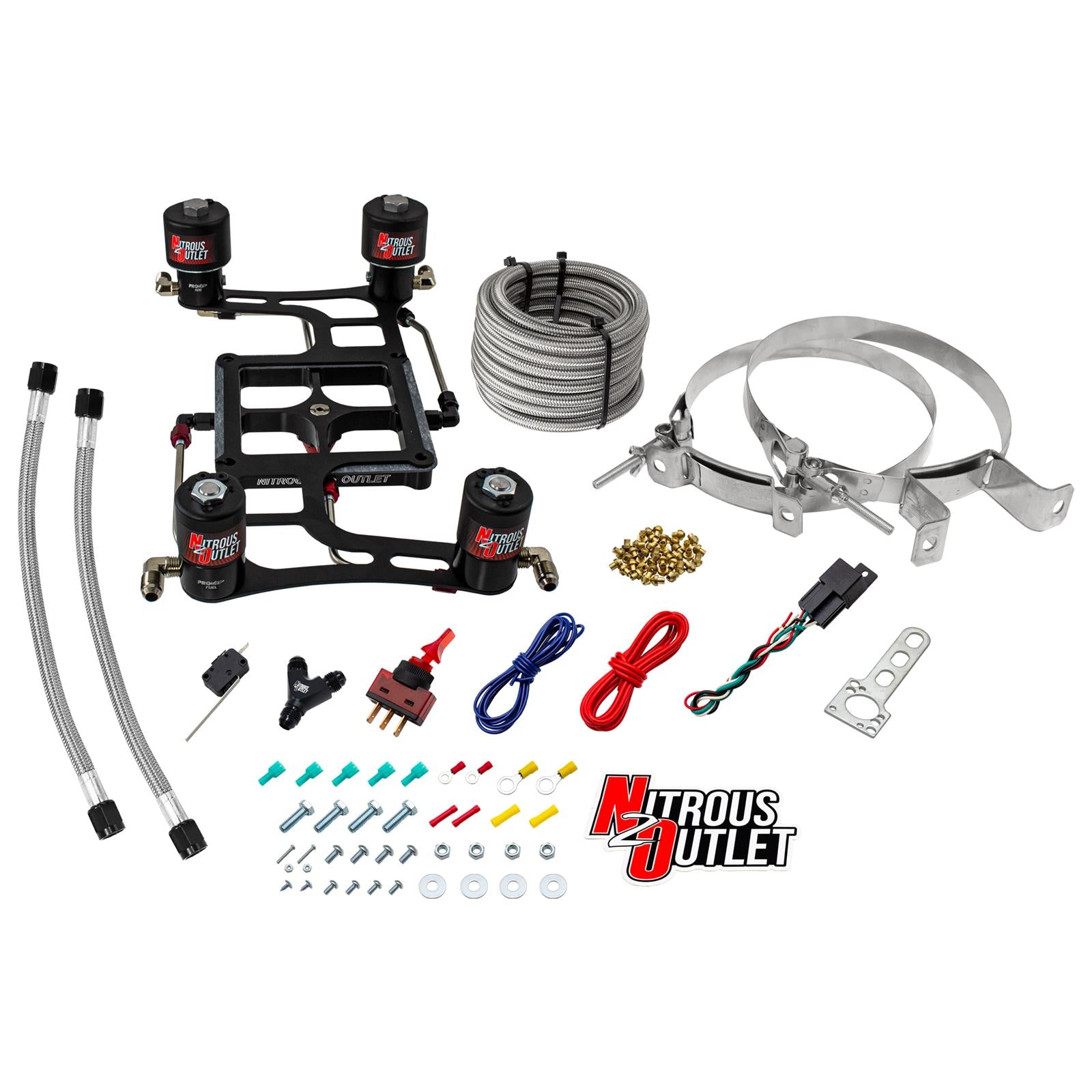 Nitrous Outlet 4500 Hornet Race Dual-Entry Nitrous Oxide Plate Systems 00-10640-00