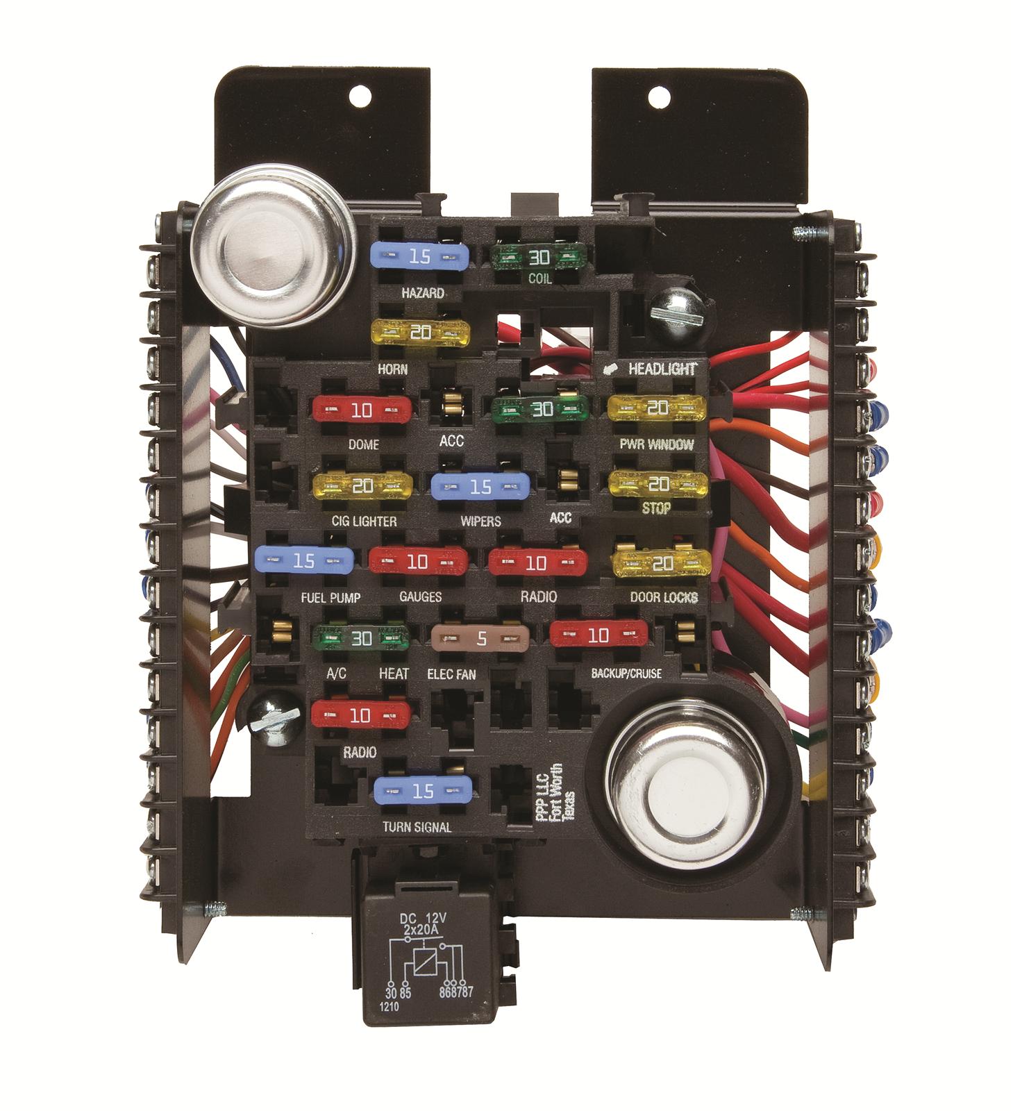 Painless Performance 20-Circuit Pre-Wired Universal Style Fuse Blocks 30003