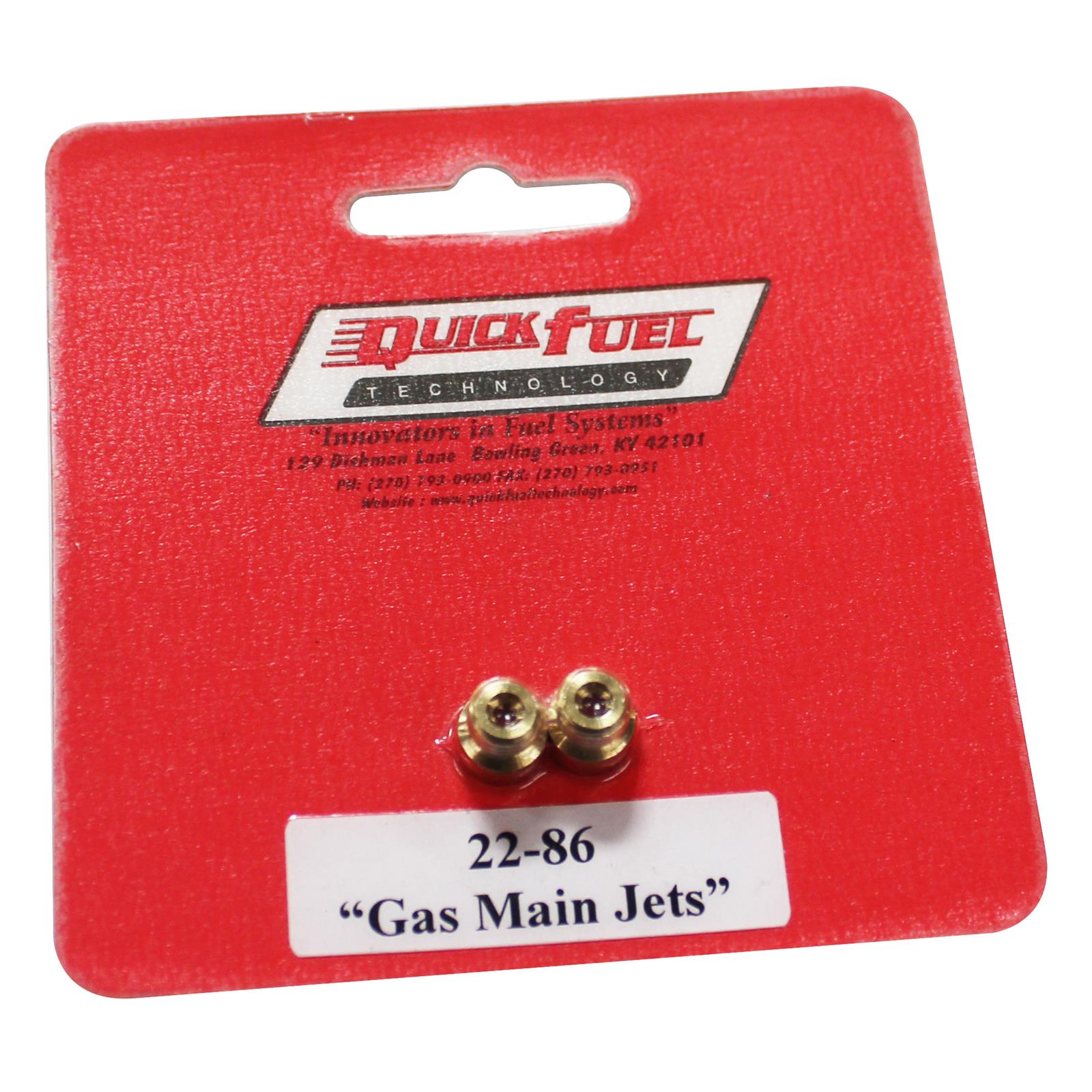 Quick Fuel Standard Main Jets 22-86QFT
