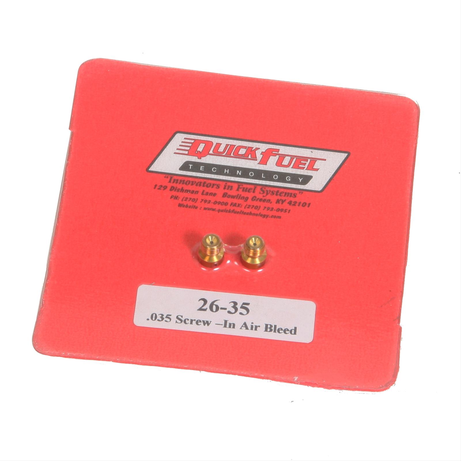 Quick Fuel Air Bleeds 26-35QFT