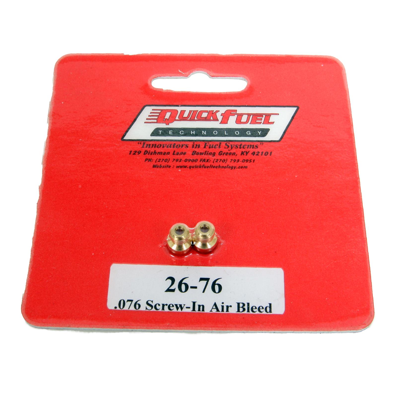 Quick Fuel Air Bleeds 26-76QFT