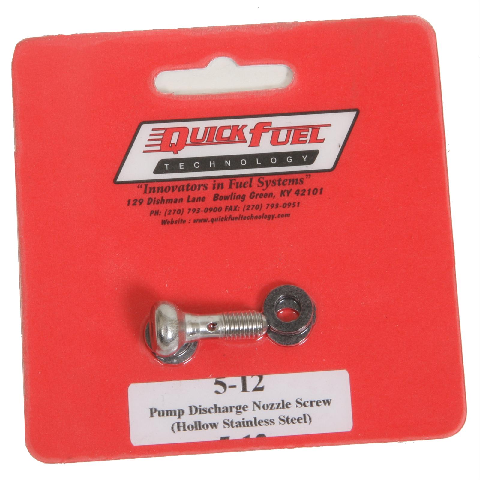Quick Fuel Carburetor Discharge Nozzle Screws 5-12QFT